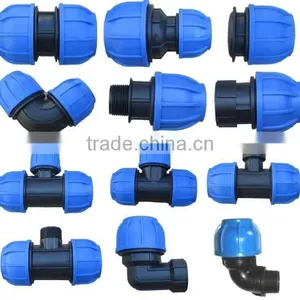 Multi-color PP Compression Fittings for PE Pipe thumbnail-3