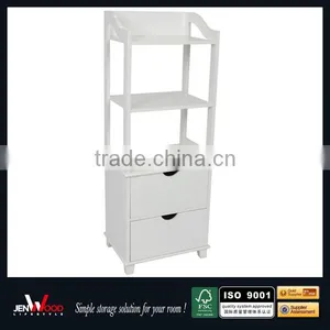 Freestanding Slim Design MDF White Bathroom Furniture Collections thumbnail-1