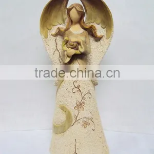 Resin Fairy With a Snail Statue Sculpture thumbnail-1