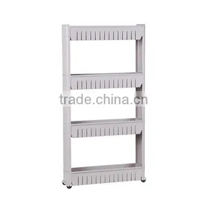 Multi-purpose Removable 4-layer Plastic Bathroom Shelf Crevice Gap Commodity Shelf thumbnail-2