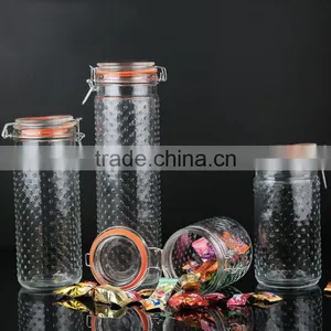Excellent Manufacturer Selling Embossed Hot Product Large Glass Container thumbnail-3