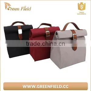 Grey Washable Kraft Paper Lunch Bag Insulation Washable Paper Lunch Bag thumbnail-3