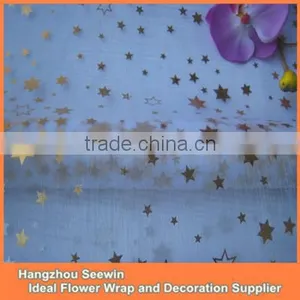 White+Gold Christmas Star Wholesale Table Cloth thumbnail-1