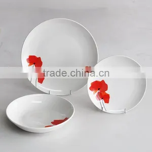 18pcs Porcelain Dinner Set With Decal,set of 18pcs Porcelain Dinnerware Set,3pcs Porcelain Dinnerware Set thumbnail-2