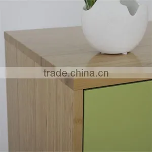 Small Bamboo Material Living Room Storage Cabinet With Two Drawer thumbnail-3