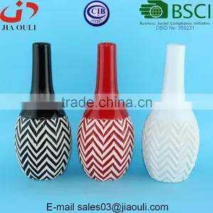 Decorative Vases Glazed and Wash Black/white Ceramic Flower Vases for Home Decor thumbnail-6