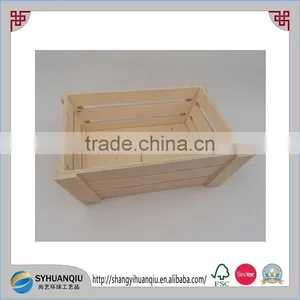 Natural Unfinished and Cheap Wooden Fruit Crate Apple Crate thumbnail-1