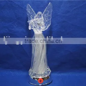 2016 Newest Design Acrylic Angel With LED Changing Color and Christmas Music thumbnail-3