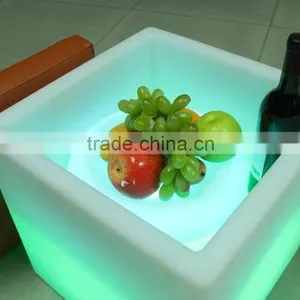 Plastic LED 16 Colors Changing Glowing Cubic Tank Ice Pot for Wine / Beer / Decor thumbnail-6