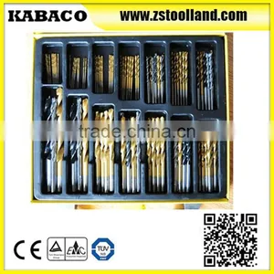 100 PCS Twist Drill Bits Set With Titanium Coated MASONRY DRILL BITS WITH CHROMIUM PLATED thumbnail-1