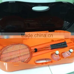 Portable Badminton Easy Set Including Badminton Net Rack, Battledore and Badminton and a Case thumbnail-1