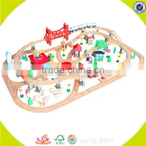 Wholesale Childrens Wooden Train Track Top Fashion Wooden Train Track Best Sale Wooden Train Track W04C015 thumbnail-1