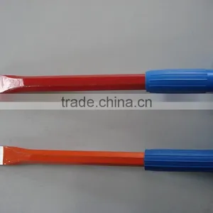Steel Flat/point Cold Chisel With Blue Rubber Grip thumbnail-1