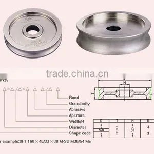 Electroplated Diamond Paralell Grinding Wheels With Arc thumbnail-1