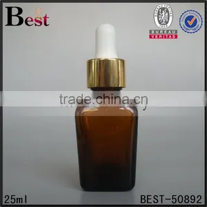 25ml Flat Amber Glass Bottle Wholesale Essential Oil Flat Amber Glass Bottle thumbnail-4