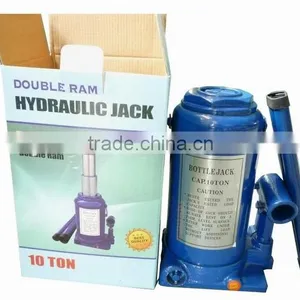 30Ton Efficiently Double Ram Bottle Jack With Wide Base thumbnail-6