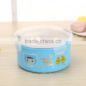 Round Food Container Leak-proof Stainless Steel Insulated Lunch Box thumbnail-2