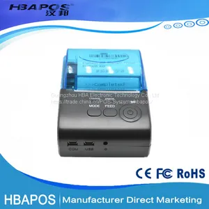 HBA-5805 Mobile Mini Pos Printer 58mm Bluetooth Thermal Portable Receipt Printer Support Android IOS Pos System Printer thumbnail-1