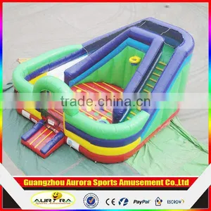 0.55mm PVC Tarpaulin OEM Available Inflatable Jumping Trampoline With Slide, Inflatable Double Lane Slide thumbnail-1