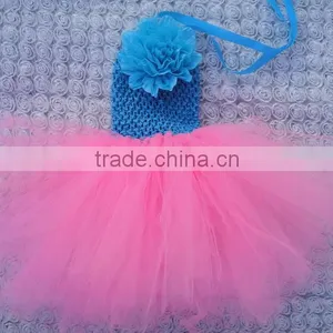 Crochet Top Tutu Lined Kids Mini Short Skirt thumbnail-3