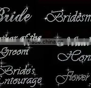 Mother of the Groom Clear Rhinestone Iron on Hotfix Transfer Bling DIY thumbnail-2