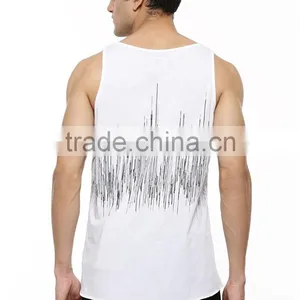 Fashion Pulse Print Vest Wholesale Sleeveless Hoodie Stringer Vest thumbnail-2