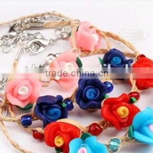 Fashion Lace Wristband for Bridesmaid New Design Wide Lace Bracelet Wedding Jewelry Bangle Fabric Braided Bracelet Bangle thumbnail-6