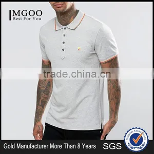 New Design High Quality Casual Summer Plain 180g 100% Cotton Short Sleeve Logo Embroidery Mens POLO T-Shirt thumbnail-1