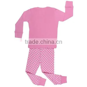 Small MOQ 2015 Fashion High Quality Pink Children Clothing Factory Long Sleeve Cotton Cute Cat Face Printed Kids Pajamas thumbnail-3
