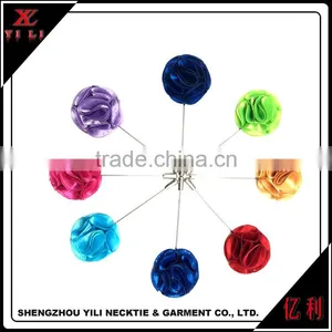 Stock Felt Flower Men's Lapel Pin,brooch Metal Crafts for Men thumbnail-1
