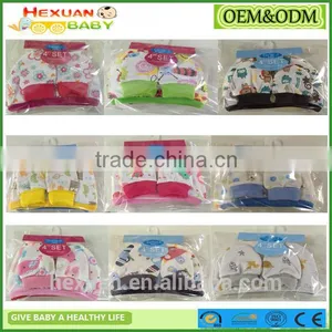 OEM or Stocked ,4pcs/set Newborn Baby Double Hat, 2 Pieces + Protective Gloves, 2 Pairs of Cotton, 4 Pcs Each Set thumbnail-1