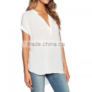 Short Front Long Back Women Sexy Tops and Blouses thumbnail-1