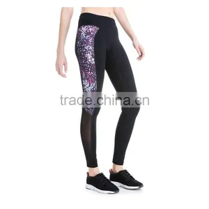 2017 Custom High Quality Floral Printing Yoga Clothing Sets for Women thumbnail-5
