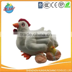 Easter White Hen Stuffed Plush Toy With Chicken Eggs thumbnail-1