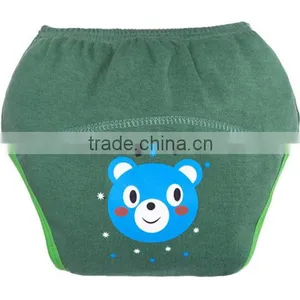 Cute Little Bear Pattern Printed 100 Cotton Reusable Baby Cloth Diaper thumbnail-1