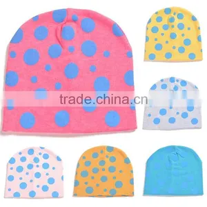 Spring&summer Korea Style 100%cotton Cute Boys&girls Dots Pattern Baby Dress Hats thumbnail-1