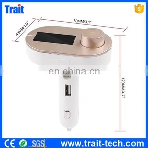 2016 T9S Wireless Bluetooth Car Kit MP3 Player FM Transmitter A2DP With USB Charging Port Music Control Hands-Free Call thumbnail-3