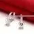 New Arrival Cute Stud Silver Jewelry Earrings Latest Hanging Rhinestone Clip On Earrings thumbnail-1