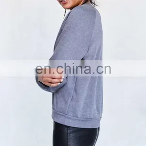 OEM Women's Plain Sports Hoodies Pullover Hoodies for Women thumbnail-5
