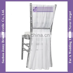 C214C Ivory Chiffon Sashes Wedding Decoration Organza Flower Chair Sash thumbnail-2