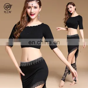 T-5185 Indian Adult Modal Women Belly Dance Practice Wear thumbnail-3