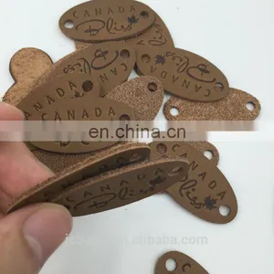 Custom Logo Embossed Genuine Leather Label for Clothing thumbnail-5