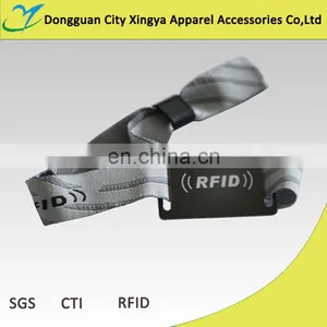 Eco-friendly Polyester Cheap Event Rfid Wristbands With Clip for Festival thumbnail-1