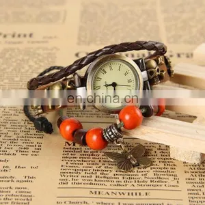 Hot Selling Lover Gift Genuine Charm Retro Leather WristWatch Unisex Watch thumbnail-4