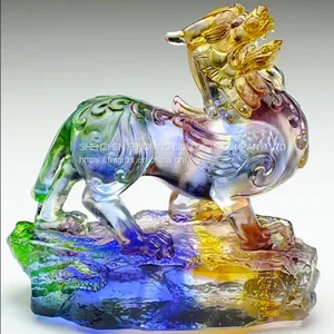 Hot Selling Liuli Pixiu Statue for Fengshui Display thumbnail-2