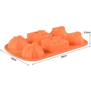 Free Sample Food Grade Heat Resistant Nontoxic Silicone Cake Mold Baking Mousse Pudding Mold Tool 6holes thumbnail-5
