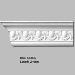Egg and Dart Design Polyurethane Cornice Moulding thumbnail-5