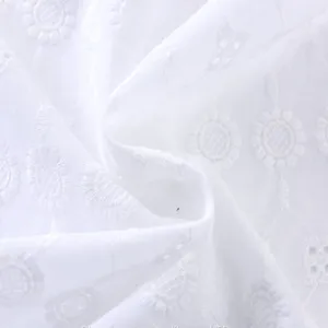 Bridal Lace Embroidery Swiss Cotton Voile Embroidered Fabric Wholesale thumbnail-1