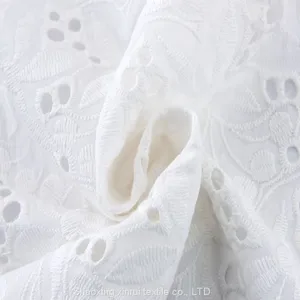 High Quality Swiss White Cotton Lace Embroidery Fabric thumbnail-1