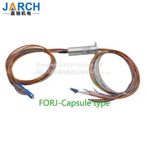 Mini 5 Channel Photoelectric Hybrid Slip Ring Capsule Rotary Joint IP65 IP67 Fiber Optical Slipring thumbnail-1